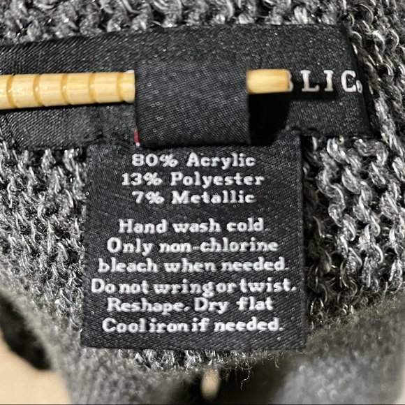 Rock & Republic long sleeve open shark bite cardigan sweater - Picture 5 of 5